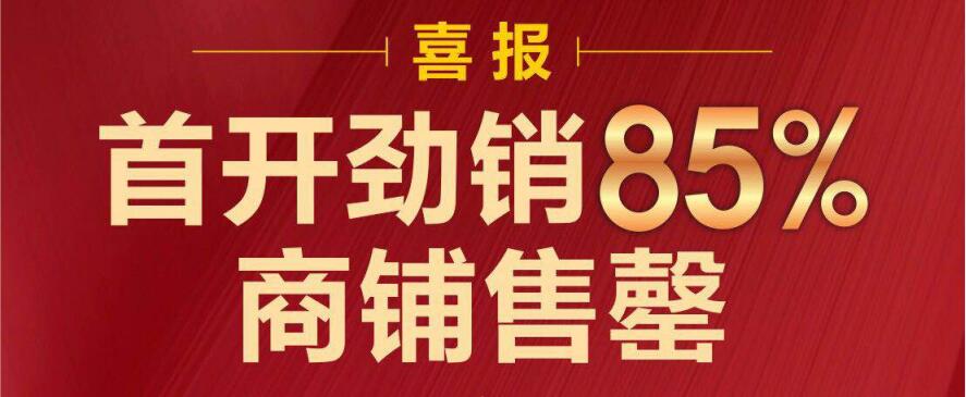 星河阳光首开劲销85%！商铺售罄